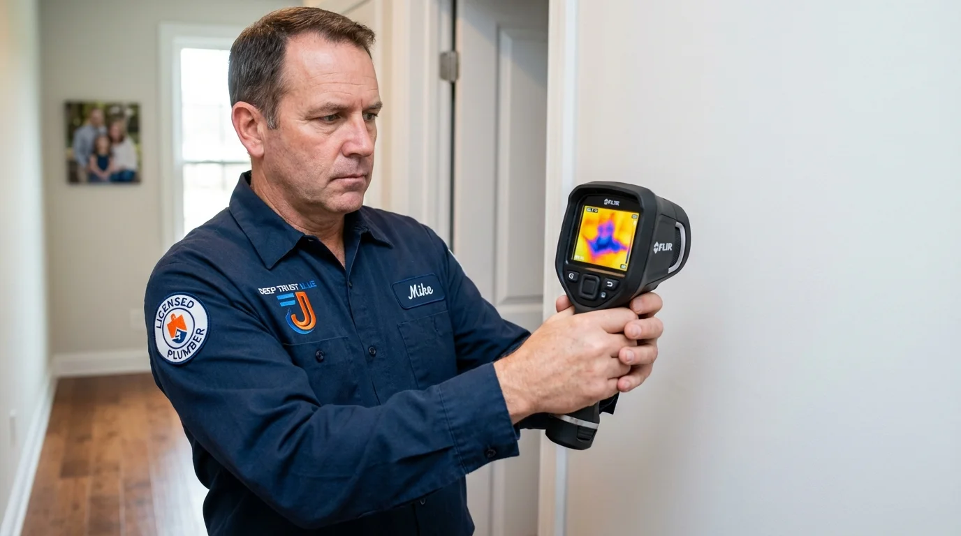 Thermal imaging leak detection by Johns Plumbing LLC in Albertville